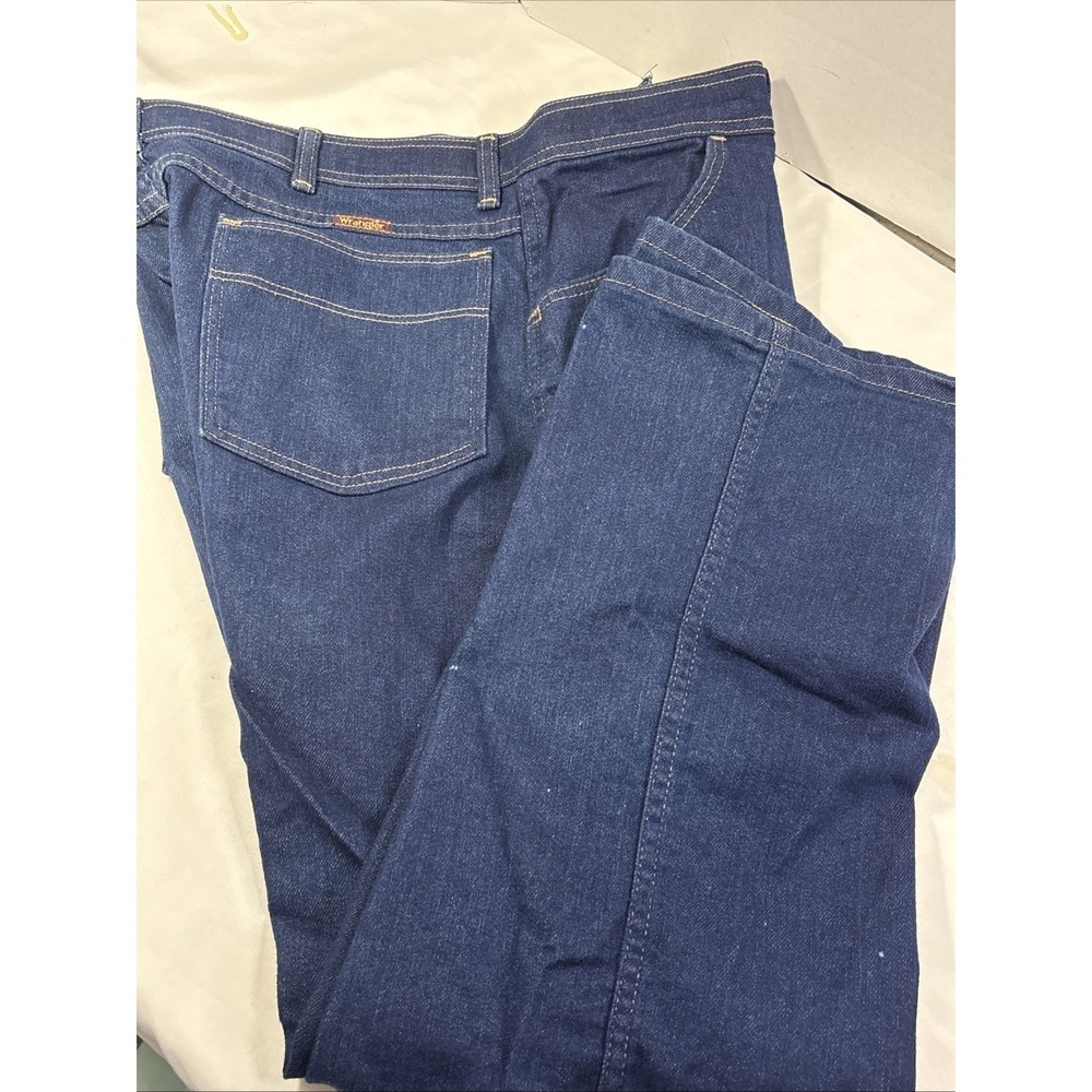 Vtg Wrangler Men's 40x29 Regular Fit Blue Denim Jeans Straight Leg USA 85498PS